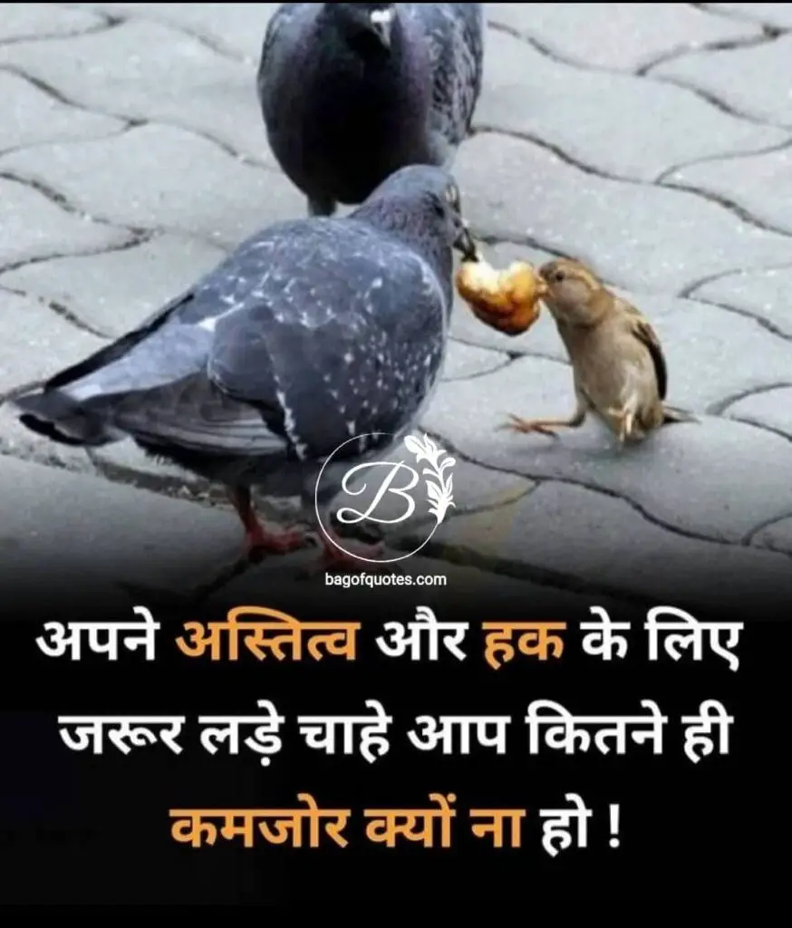 जीवन में हर इंसान को अपने हक और अस्तित्व के लिए जरूर लड़ना चाहिए good morning inspirational quotes in hindi